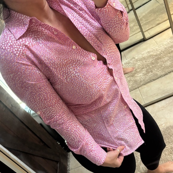 Oliphant button down Patterned Women's Top - Picture 3 of 7